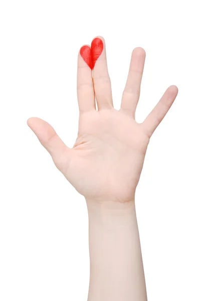 Καρδιά για δάχτυλα — Φωτογραφία Αρχείου