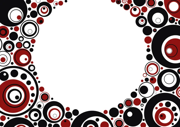 Κόκκινο και μαύρο κύκλους — Διανυσματικό Αρχείο