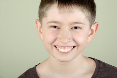 Portrait of smiling boy clipart