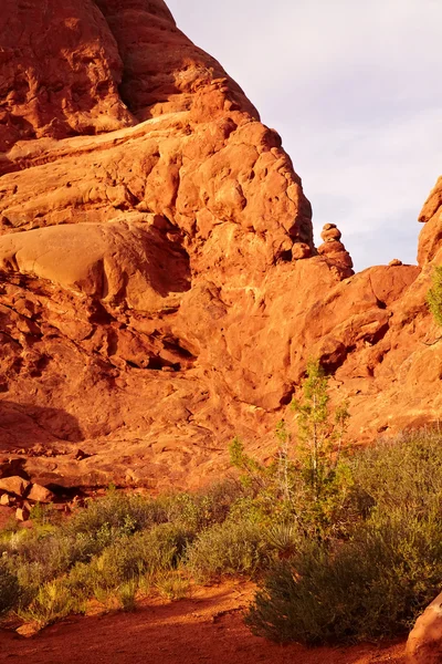 Красная пустыня на закате — стоковое фото