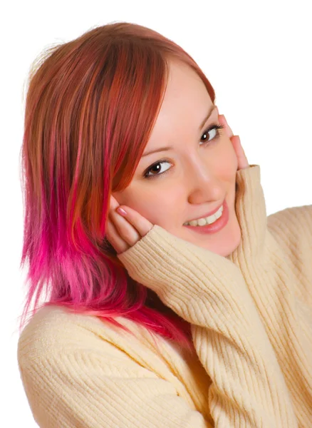 Meisje met een rood haar — Stockfoto
