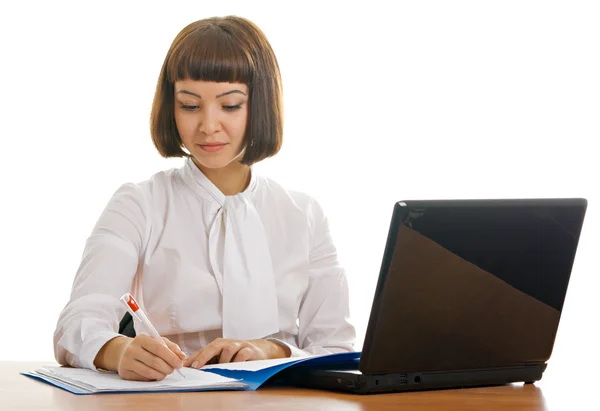 Girl in office Stock Picture