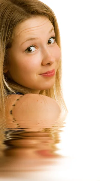 Girl in the water — Stock Photo, Image