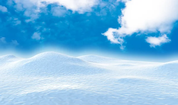Landschaft mit wehendem Schnee — Stockfoto