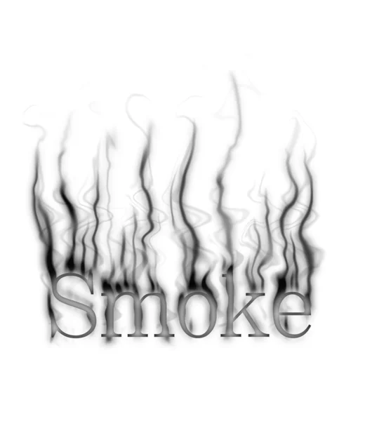 Roken op wit — Stockfoto