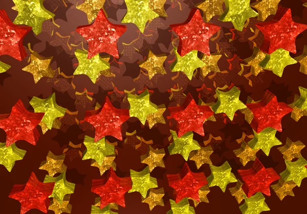 Красные и желтые звезды — стоковое фото