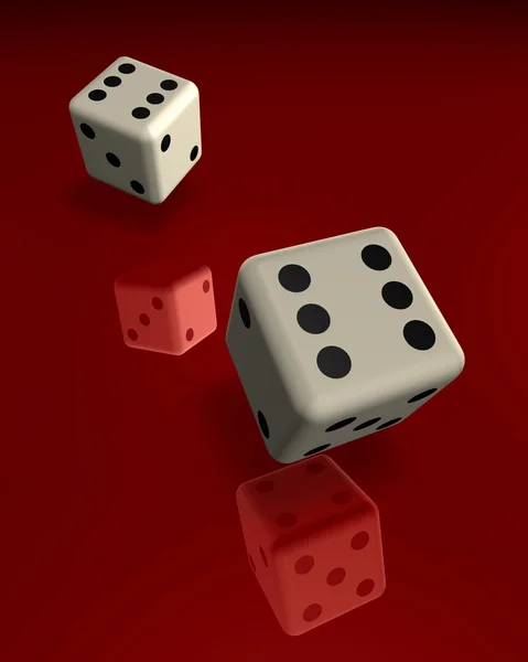 Flying dice — Stock Photo, Image