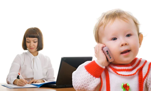 stock image Kid in the role of a businessman