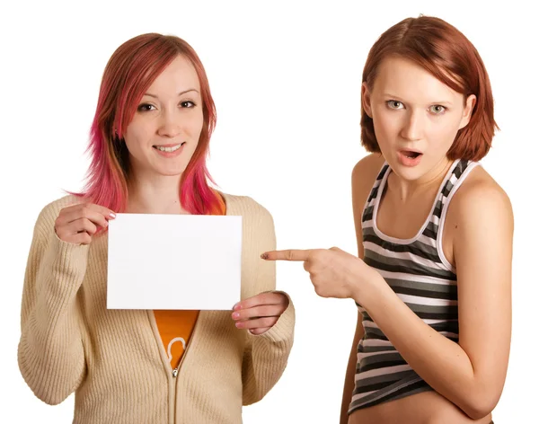 Paper sheet and strong surprise — Stock Photo, Image