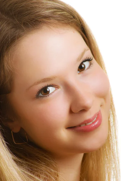 Sorrindo menina closeup — Fotografia de Stock