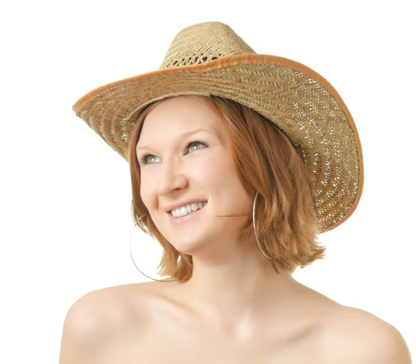 Chica en un sombrero — Foto de Stock