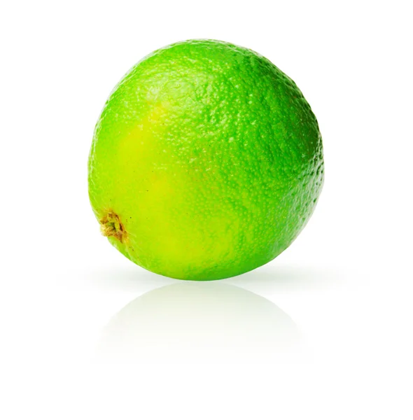 Limão perfeito em branco — Fotografia de Stock