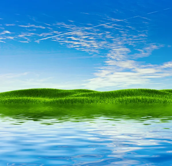 Água paisagem de verão — Fotografia de Stock