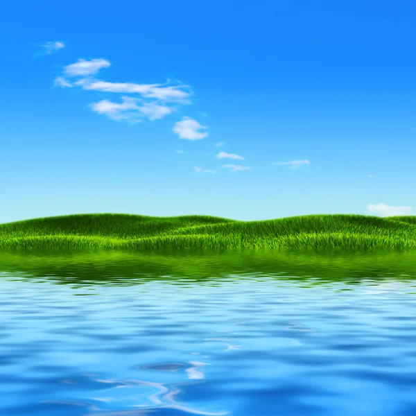 Sommaren sjön — Stockfoto