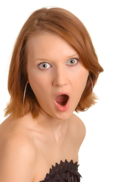 Very surprised girl Stock Photo