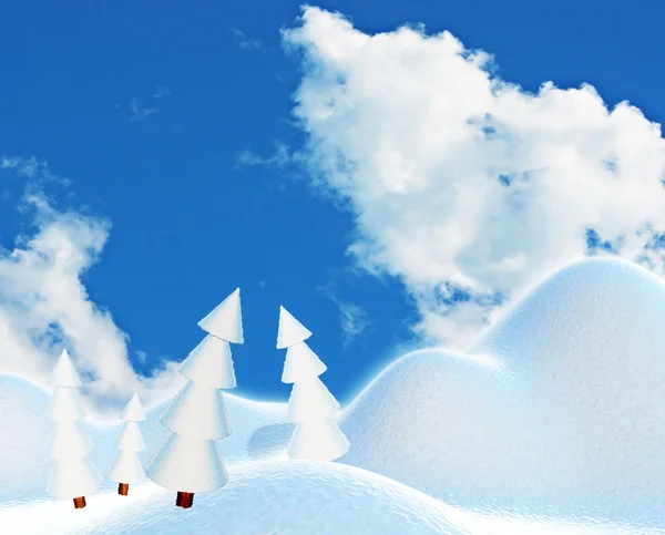 3D zimowe — Zdjęcie stockowe