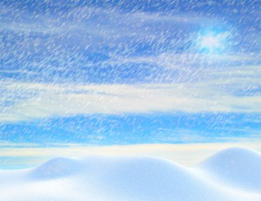 Snowfall in december clipart