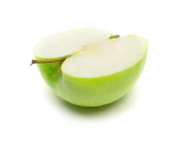 A fele zöld alma — Stock Fotó