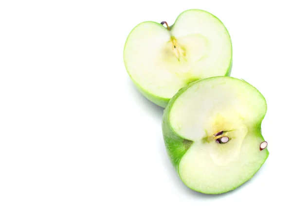 リンゴ、白の部分にカット — ストック写真