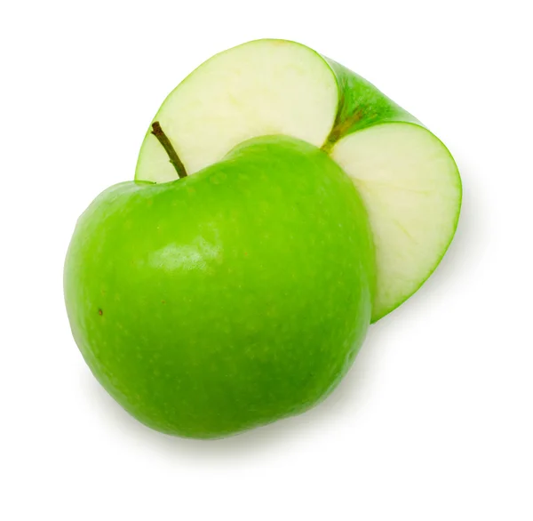 Apfel auf dem weißen — Stockfoto