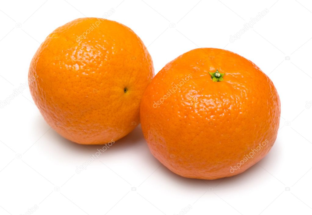 Isolated mandarin on white