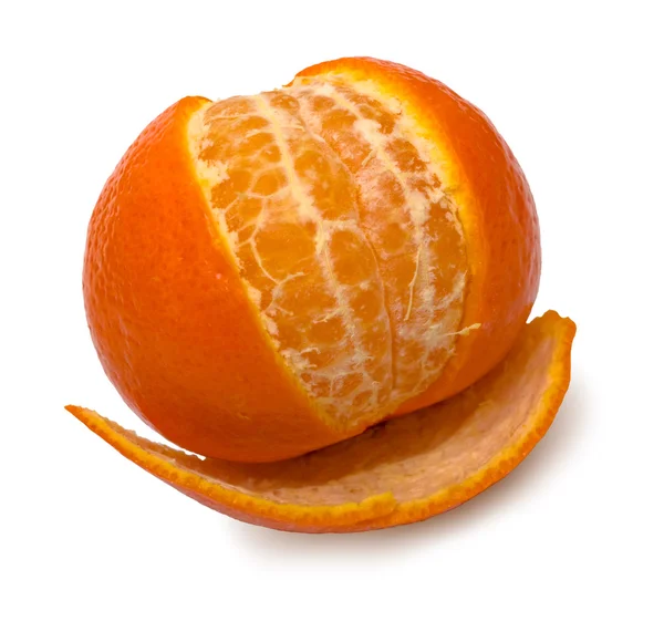 Mandarino maturo isolato — Foto Stock