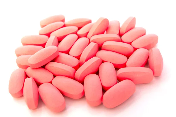 Růžové tablety — Stock fotografie