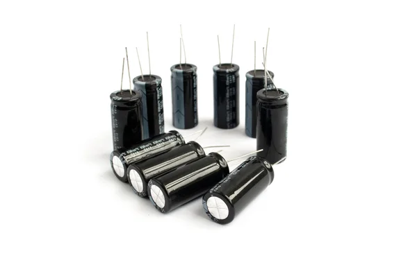 stock image Black capacitors