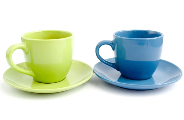 Cups with saucers — Stock Photo, Image