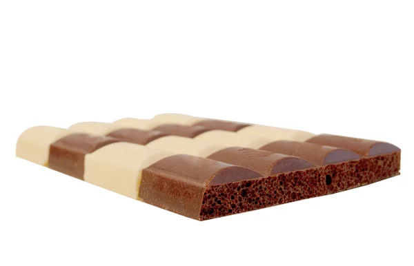 Fekete-fehér porózus csokoládé — Stock Fotó