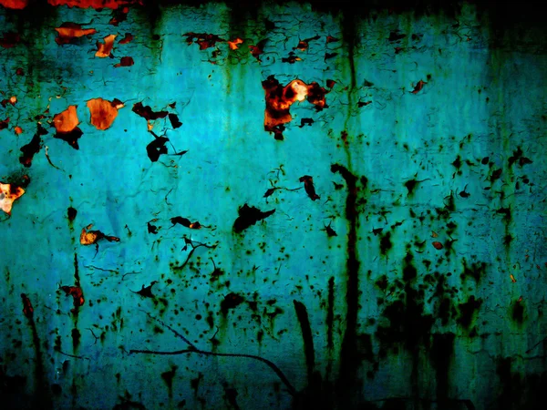 Acid blue and rusty background — Stock Photo, Image