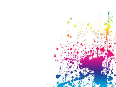 Paint splashes spectrum background clipart