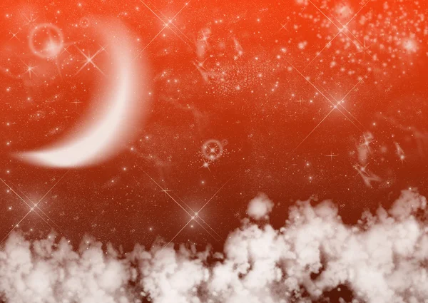 Rode nachtelijke hemel — Stockfoto