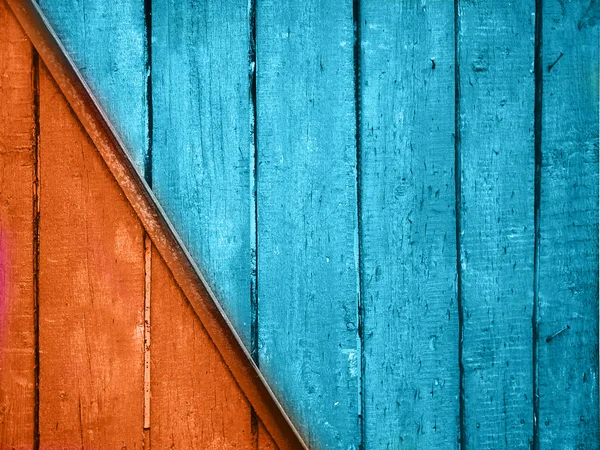 빈티지 빨강 및 파랑 판자 배경 — 스톡 사진