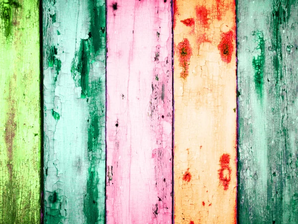 Tábuas de madeira coloridas — Fotografia de Stock