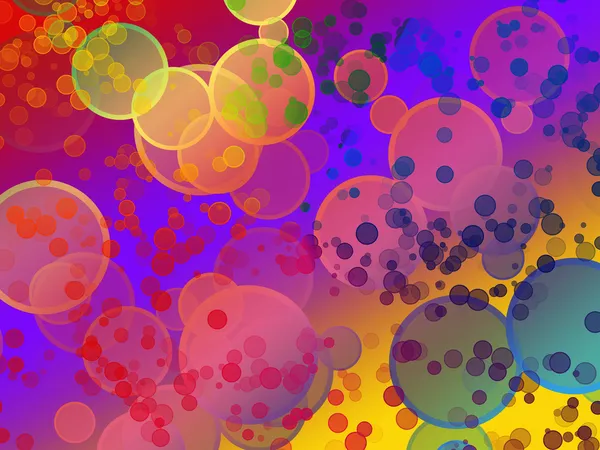 Mistura de bolhas pastel brilhante — Fotografia de Stock