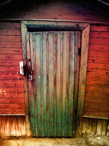Vintage trä dörr — Stockfoto
