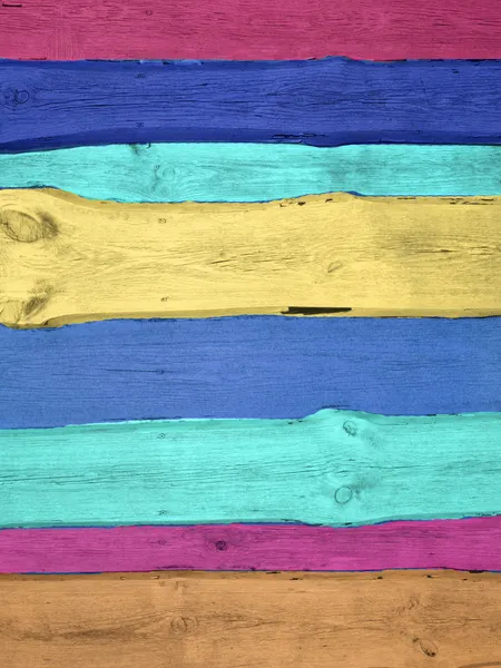 Tábuas de madeira coloridas — Fotografia de Stock