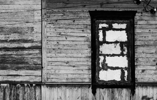 Schwarz-weiße Vintage-Holzwand mit — Stockfoto