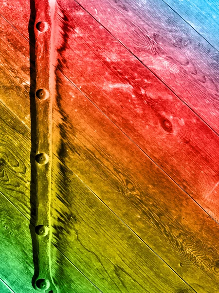 Färgglada dörr plankor — Stockfoto