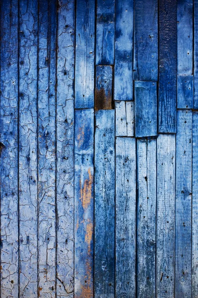 青いヴィンテージの木製の背景 — ストック写真