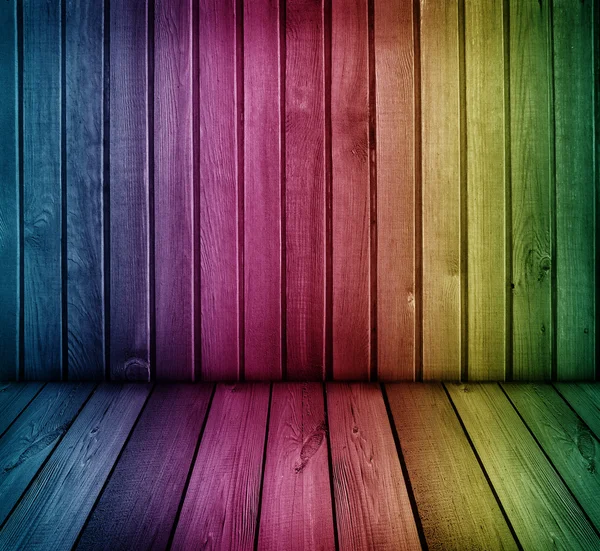Quarto de madeira colorido — Fotografia de Stock