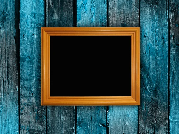 Vintageframe on coloful wooden wall — Stock Photo, Image