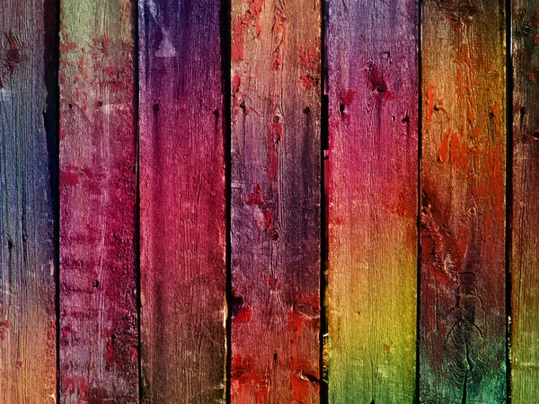 Ročník coloful dřevěná stěna — Stock fotografie