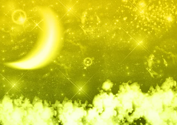 Yellow night sky — Stock Photo, Image