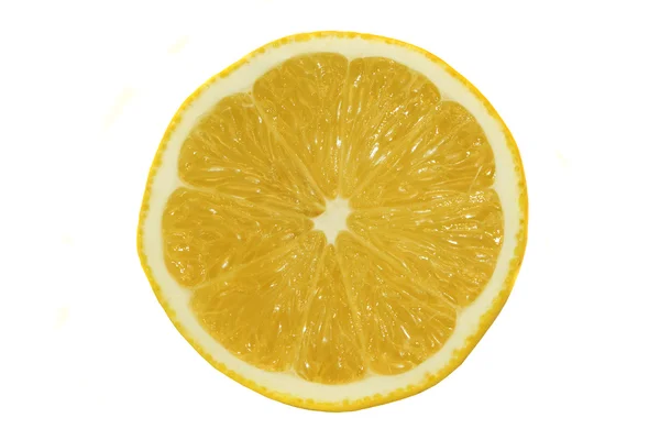 Limone tagliato isolato su bianco — Foto Stock