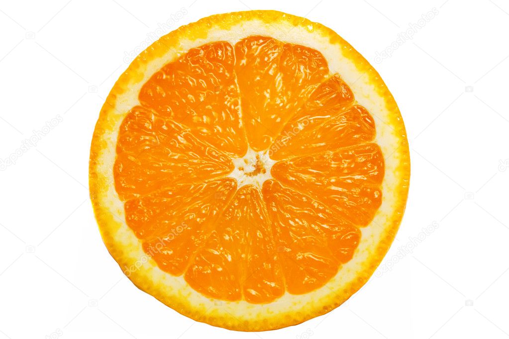 A piece of juicy orange