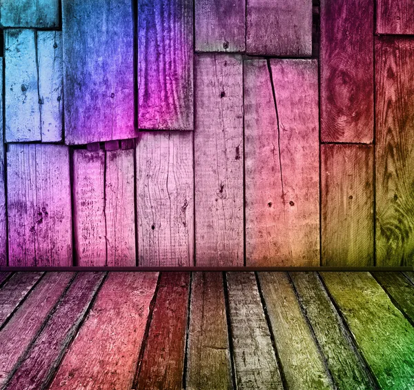 Färgglada vintage trä bakgrund — Stockfoto