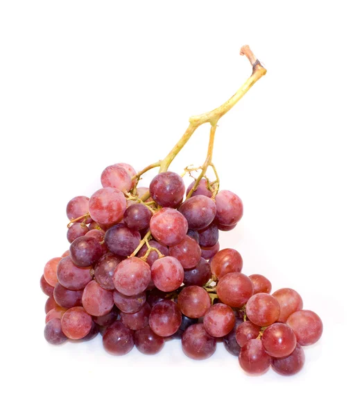 一群白上孤立的红葡萄 — 图库照片