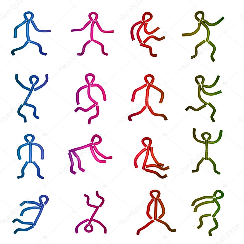 Dancing human figures